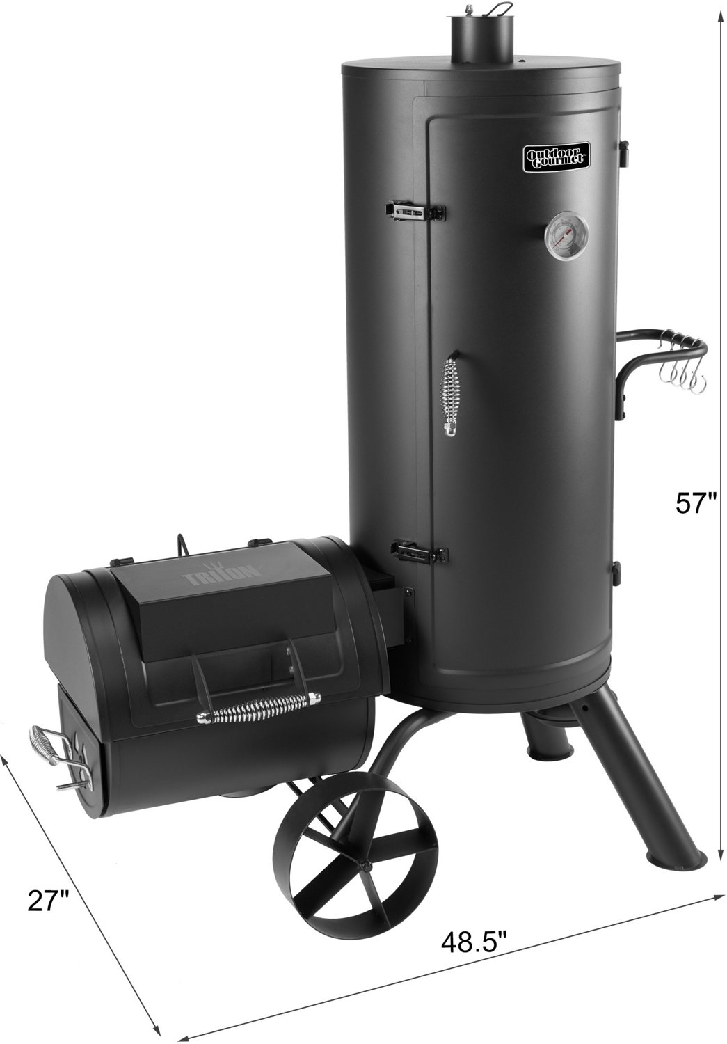 Vertical offset smoker sale