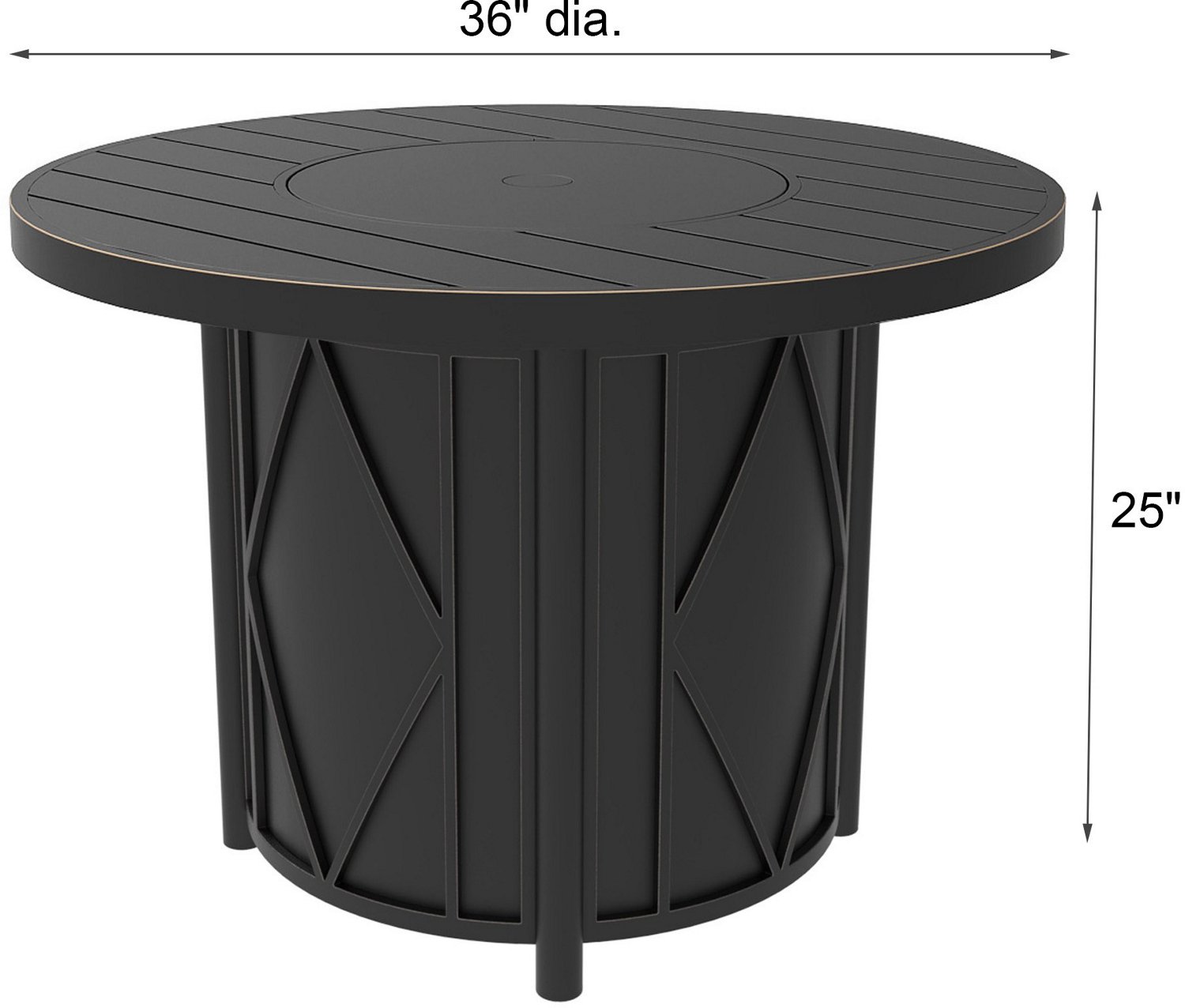 Mosaic Kingsland Round Top Gas Fire Pit                                                                                          - view number 6