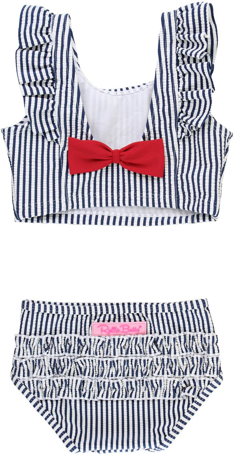 RuffleButs Girls' Seersucker Waterfall Tankini Set - view number 2