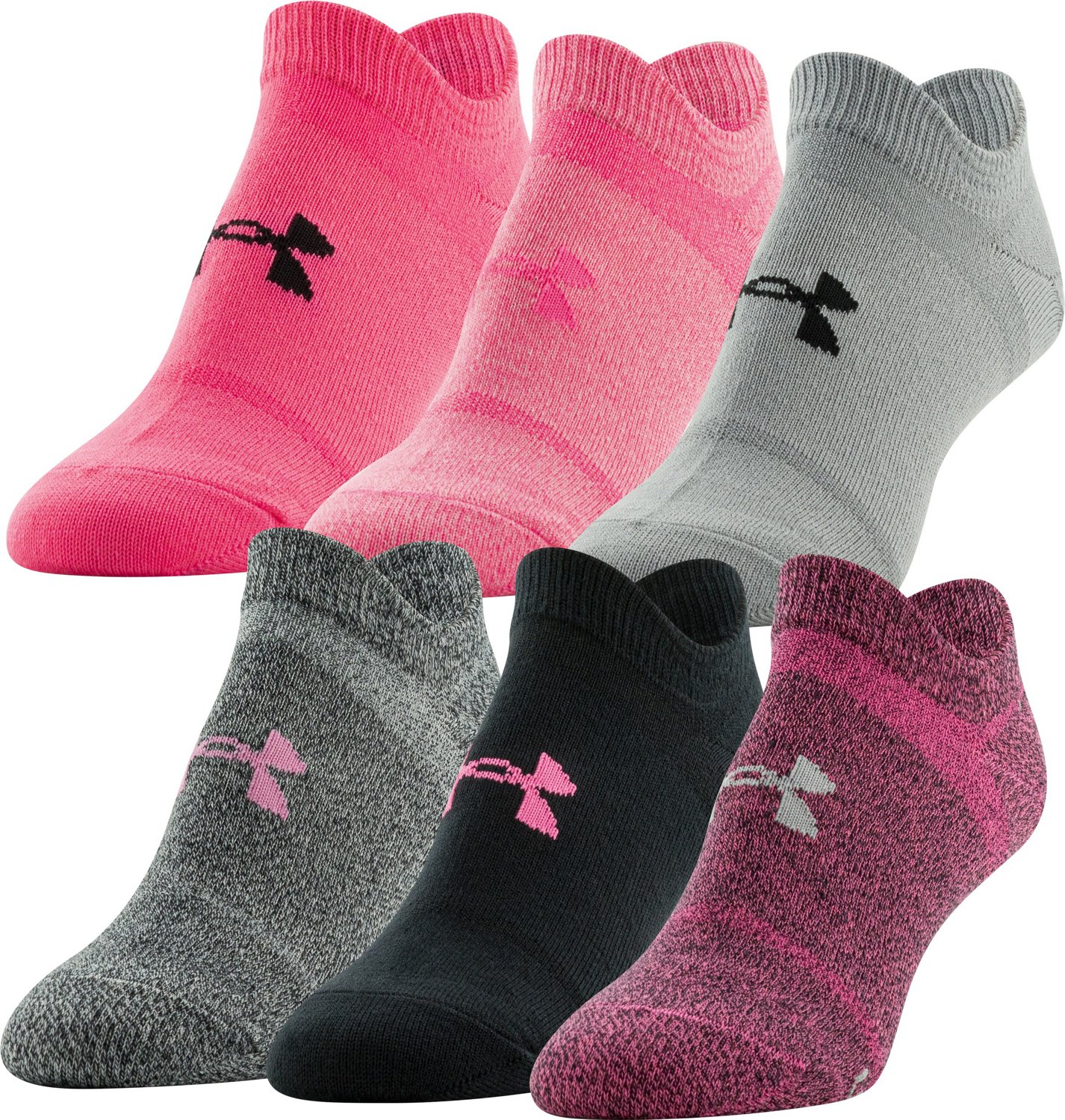 Under Armour Essential Lightweight No Show Socks 6-Pack | Academy