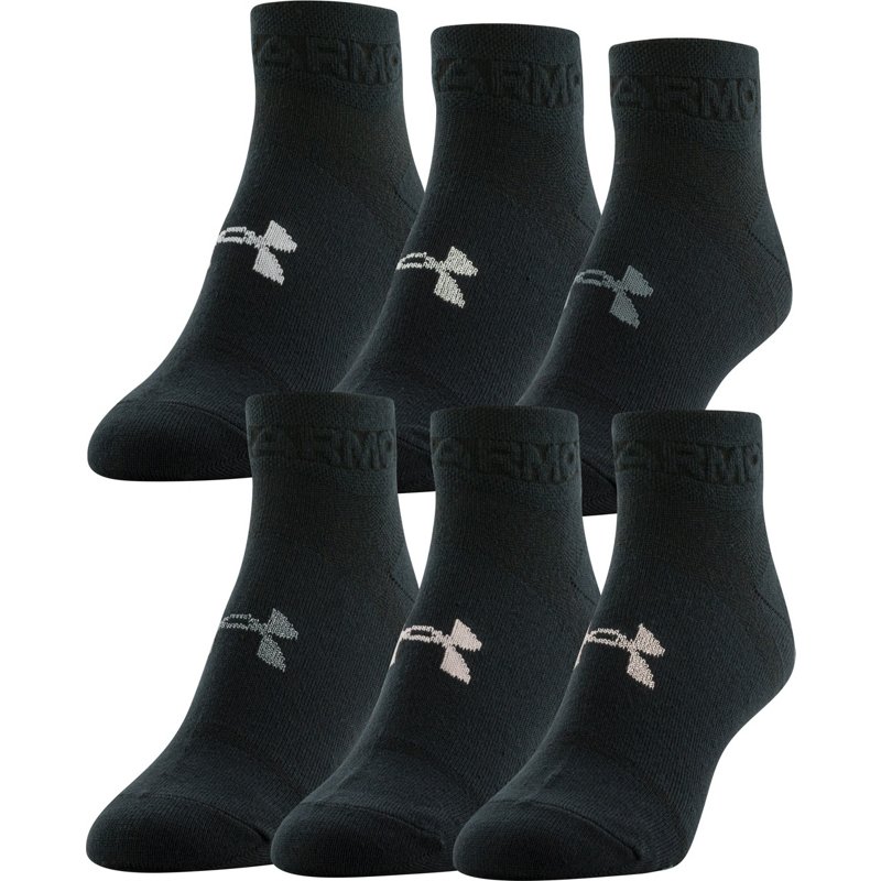 Under Armour Essential Lightweight Low Cut Socks 6-Pack Black, Medium - Athletic Socks at Academy Sports