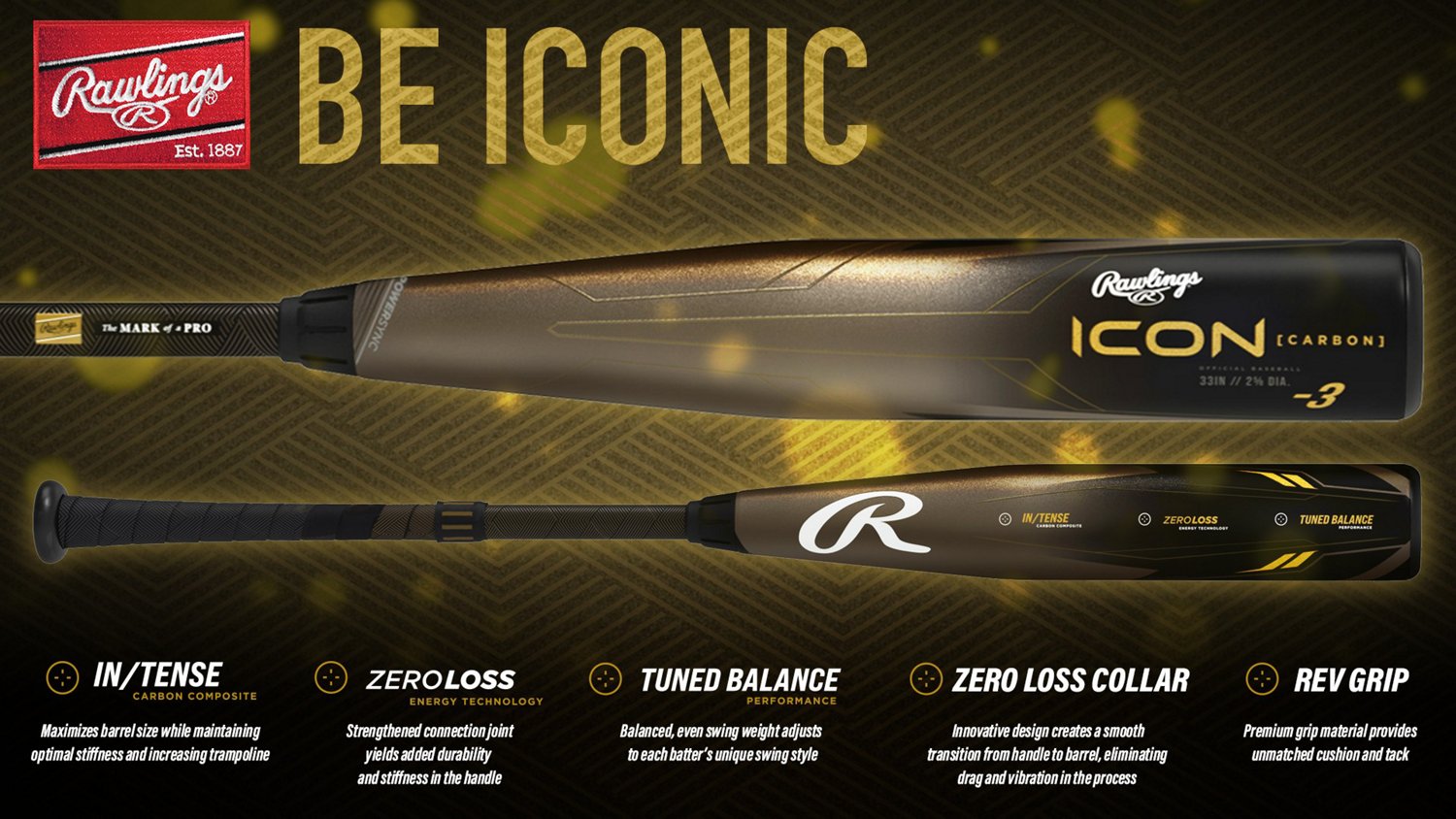 Rawling Icon 2023 BBCOR Bat -3 - view number 6