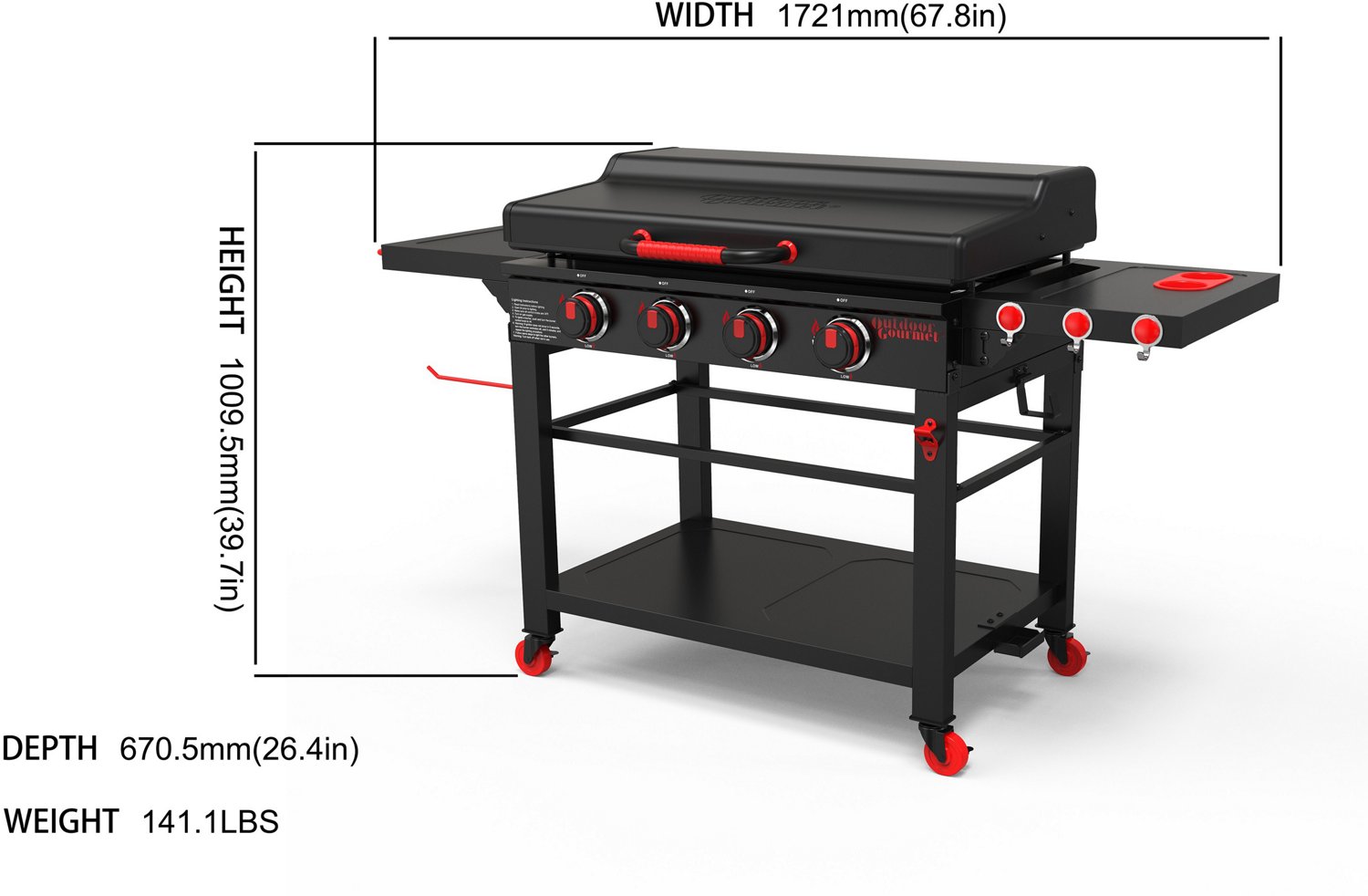 Outdoor Gourmet 4-Burner 36'' Griddle