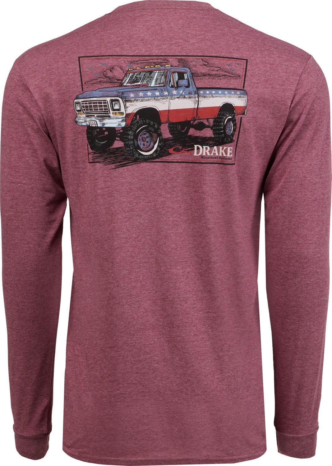 Drake Waterfowl Men's Stars and Stripes Long Sleeve Tshirt Academy