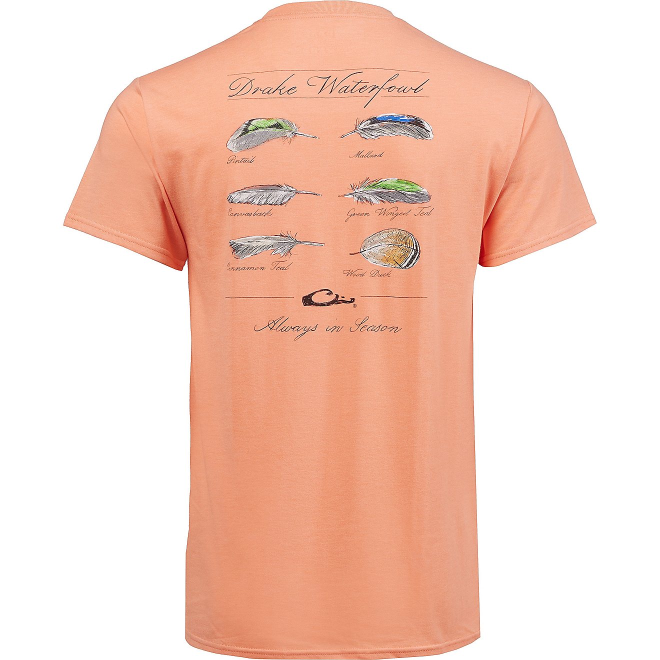 Drake Waterfowl Duck Feathers Short Sleeve T-shirt                                                                               - view number 1