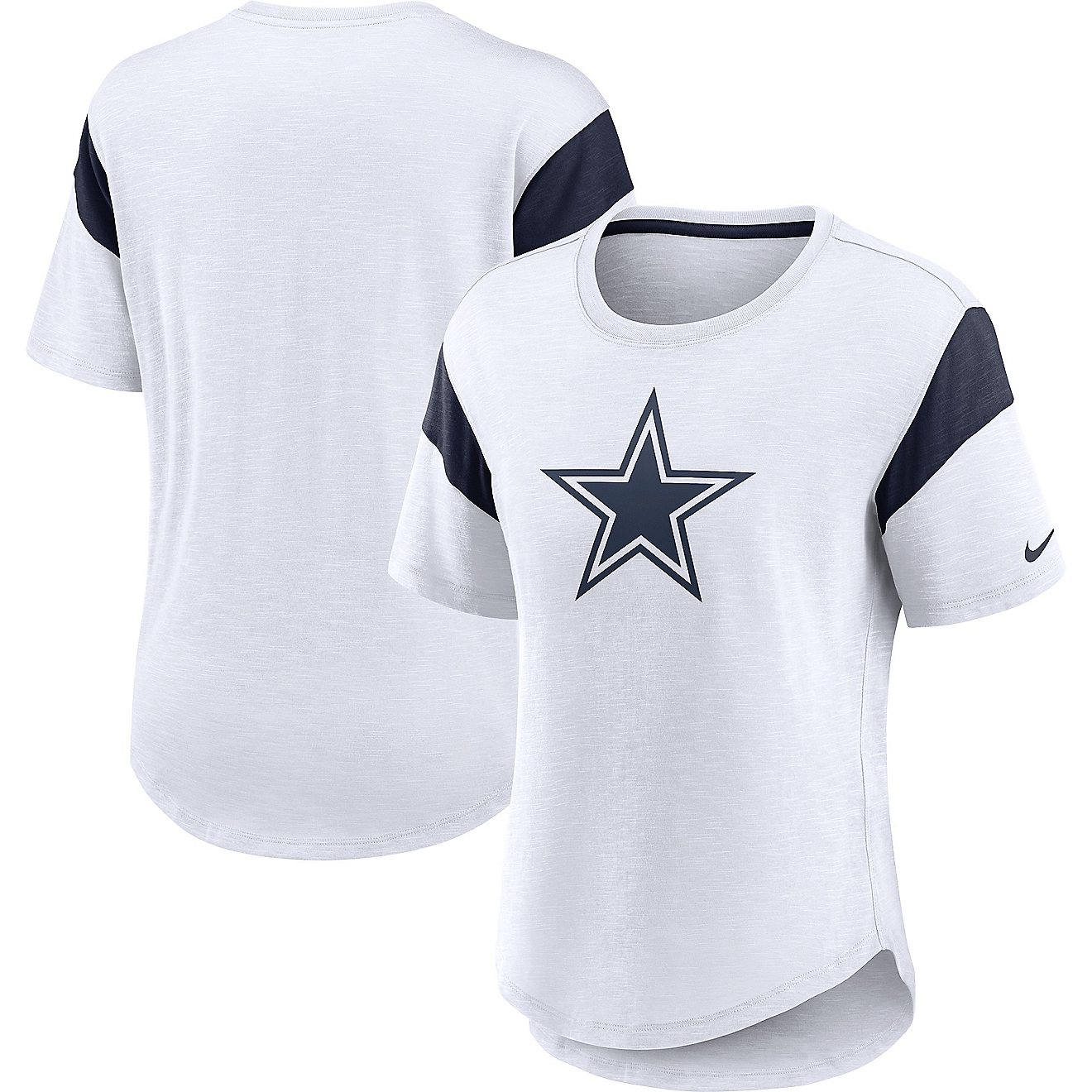Nike Women's Dallas Cowboys Logo Slub Fashion Top T-shirt                                                                        - view number 3