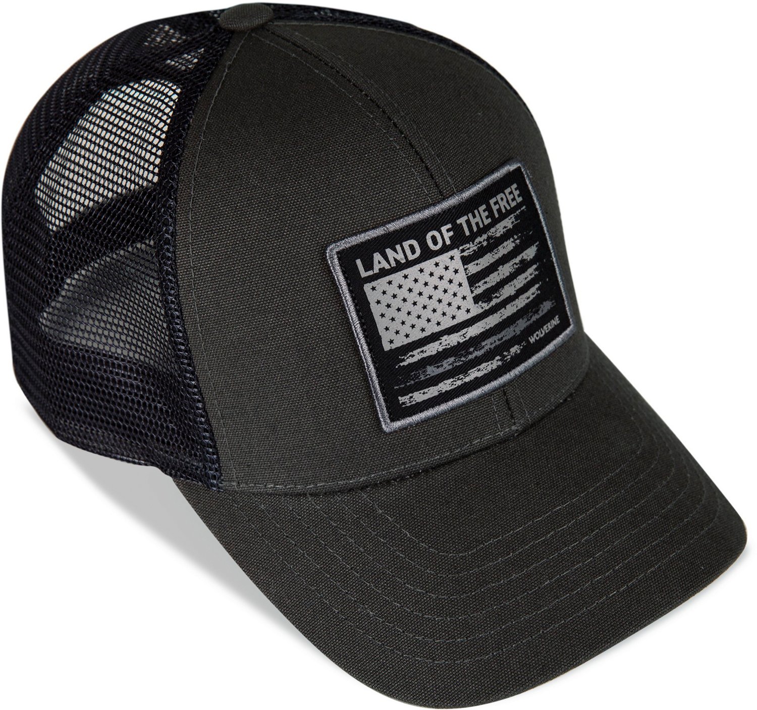 Wolverine Adults' Land of the Free Heavy Duty Canvas Adjustable Trucker Cap                                                      - view number 4