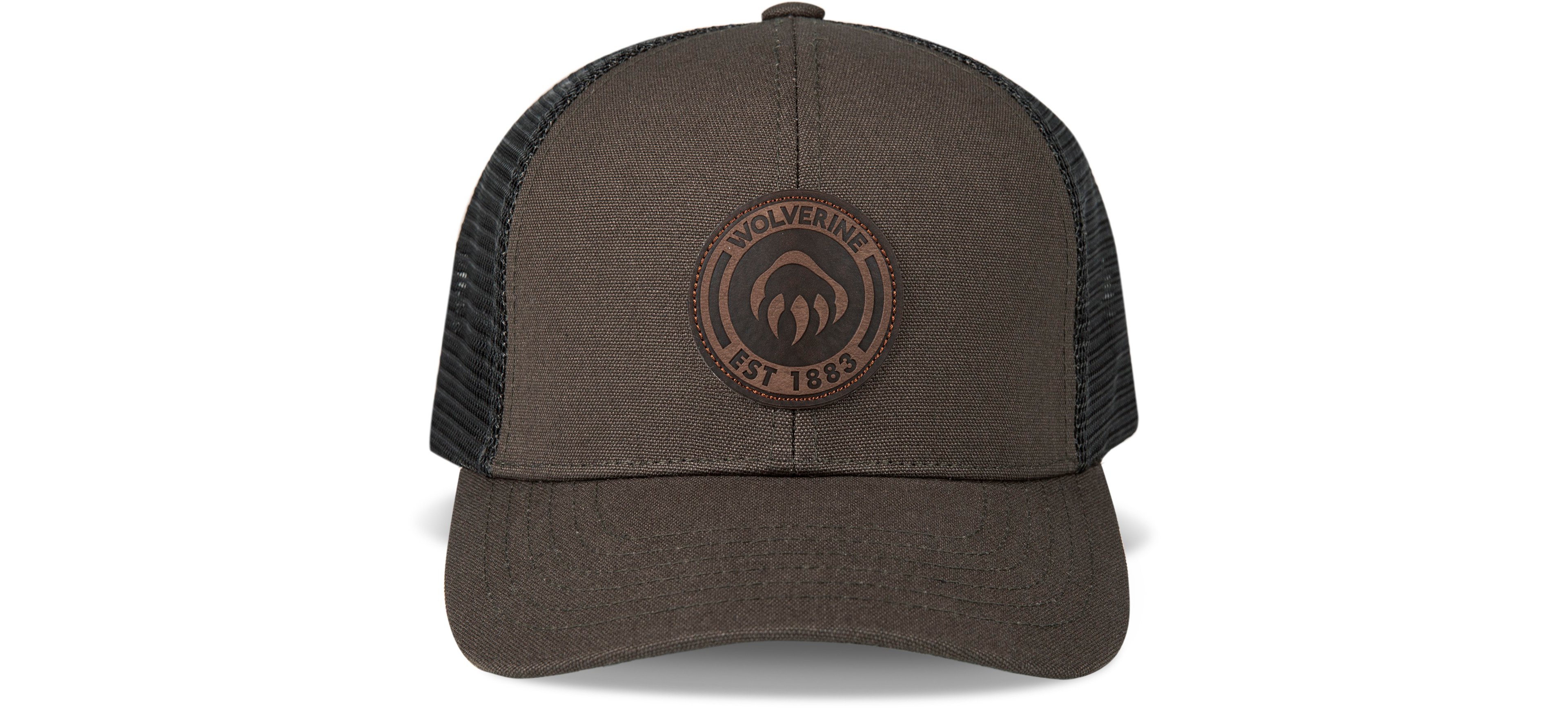 Wolverine 1883 Leather Patch Heavy Duty Canvas Adjustable Cap