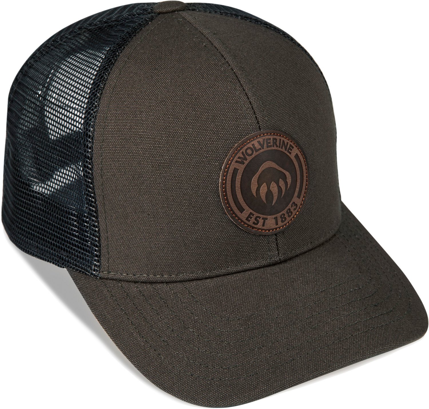 Wolverine 1883 Leather Patch Heavy Duty Canvas Adjustable Cap
