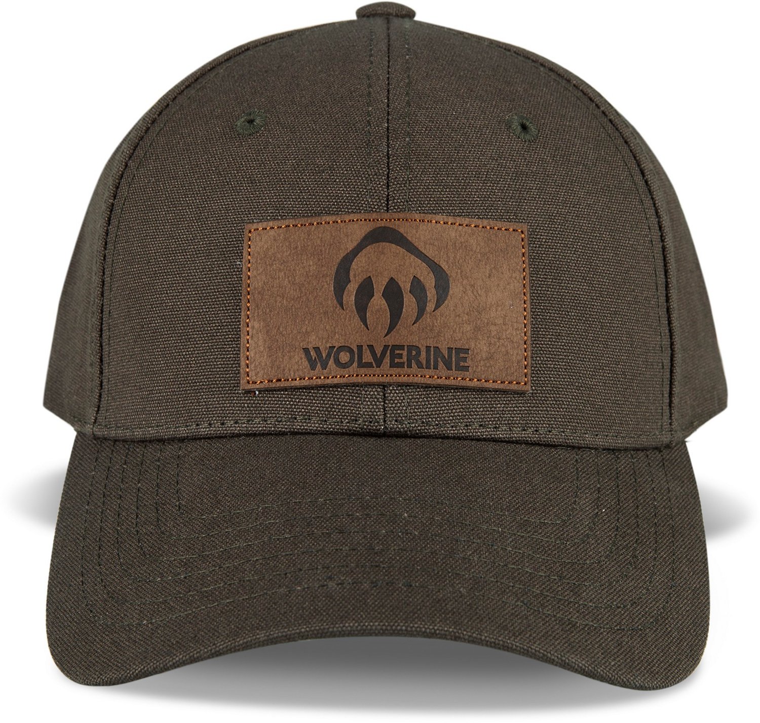 Wolverine Adults' Leather Patch Heavy Duty Canvas Adjustable Cap - view number 1