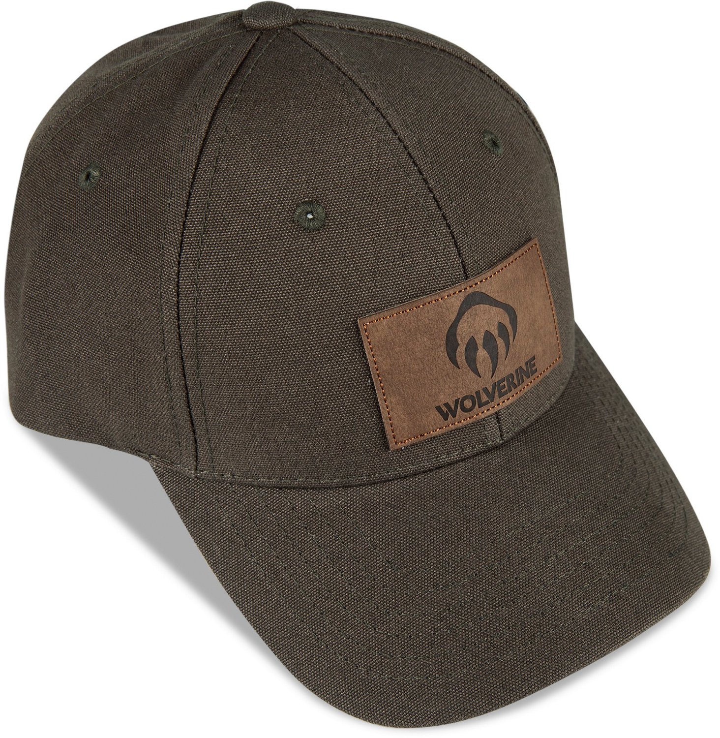 Wolverine Adults' Leather Patch Heavy Duty Canvas Adjustable Cap - view number 4