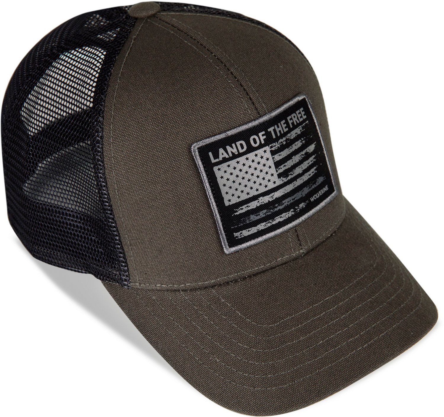 Wolverine Adults' Land of the Free Heavy Duty Canvas Adjustable Trucker Cap