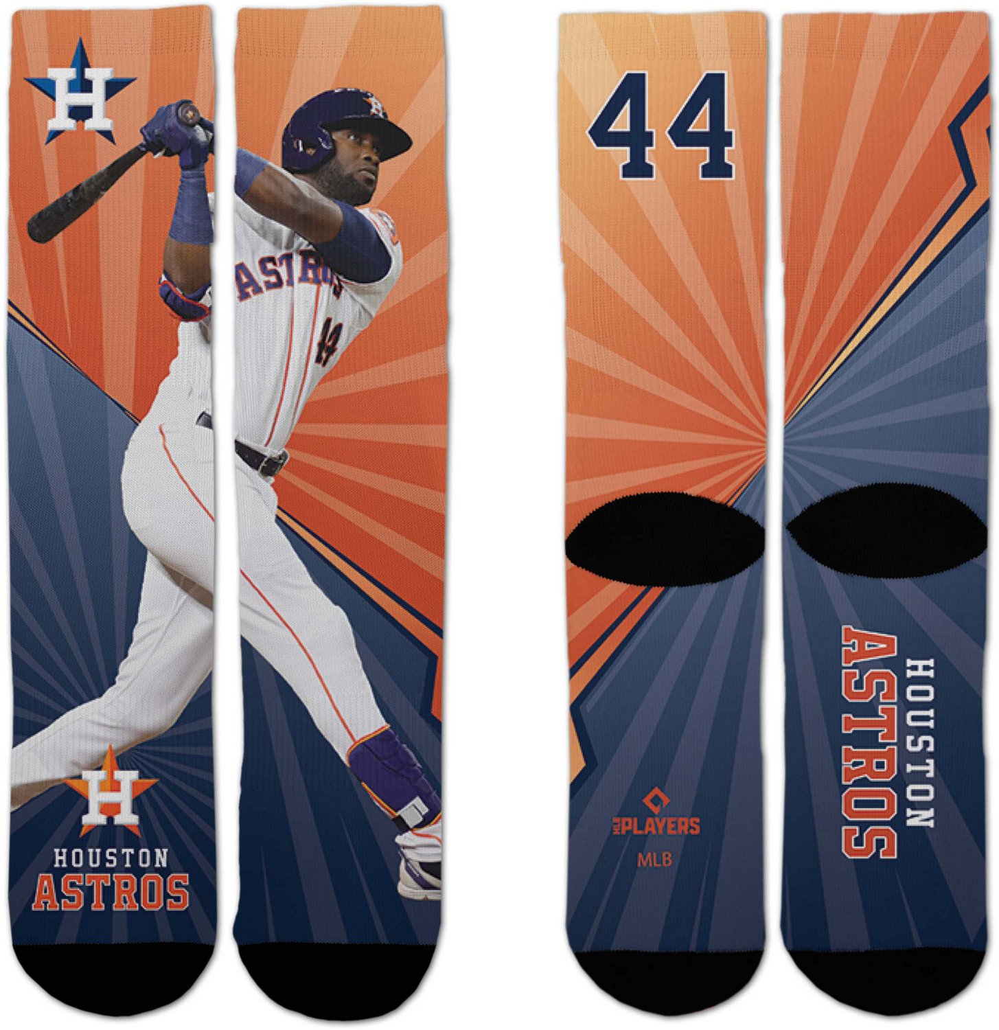 For Bare Feet Adults' Houston Astros Yordan Alvarez 44 Record Breaker Crew Socks - view number 2