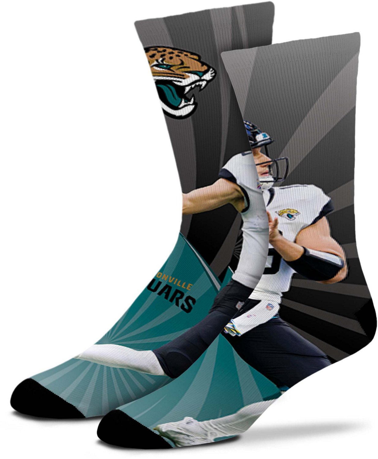 For Bare Feet Kids' Jacksonville Jaguars Trevor Lawrence 16 Record Breaker  Crew Socks