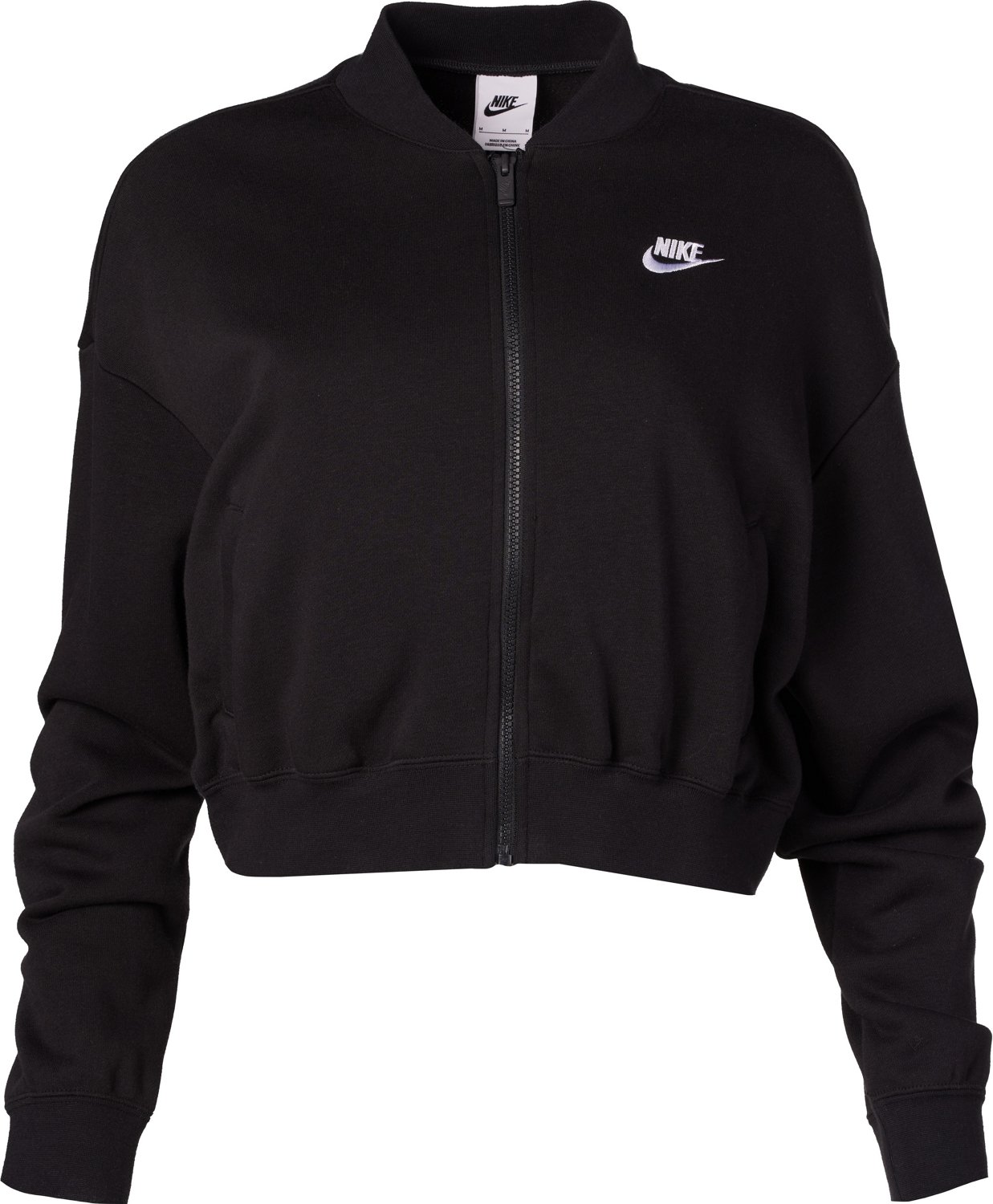 Nike Women's Sportswear Club Fleece Oversized Cropped Full Zip Sweatshirt - view number 7