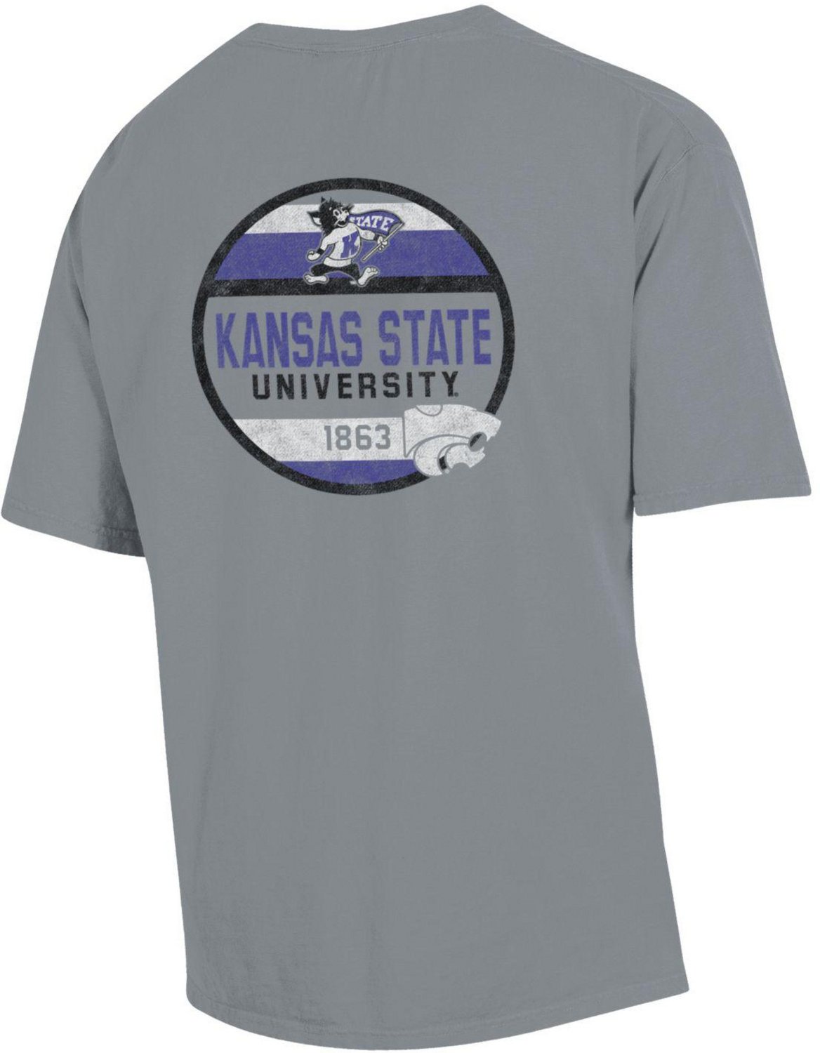 GEAR FOR SPORTS Men's Kansas State University Comfort Wash Circle T-shirt