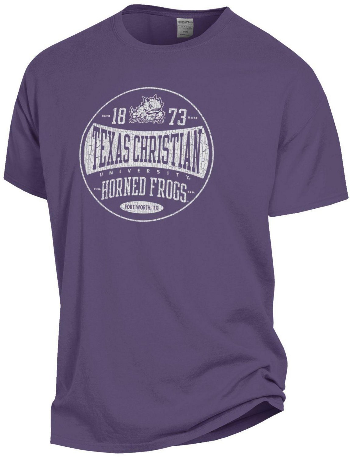 GEAR FOR SPORTS Men's Texas Christian University Comfort Wash Circle Logo T-shirt
