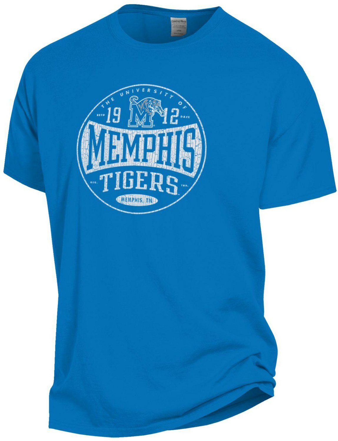 GEAR FOR SPORTS Men's University of Memphis Comfort Wash Circle Logo T