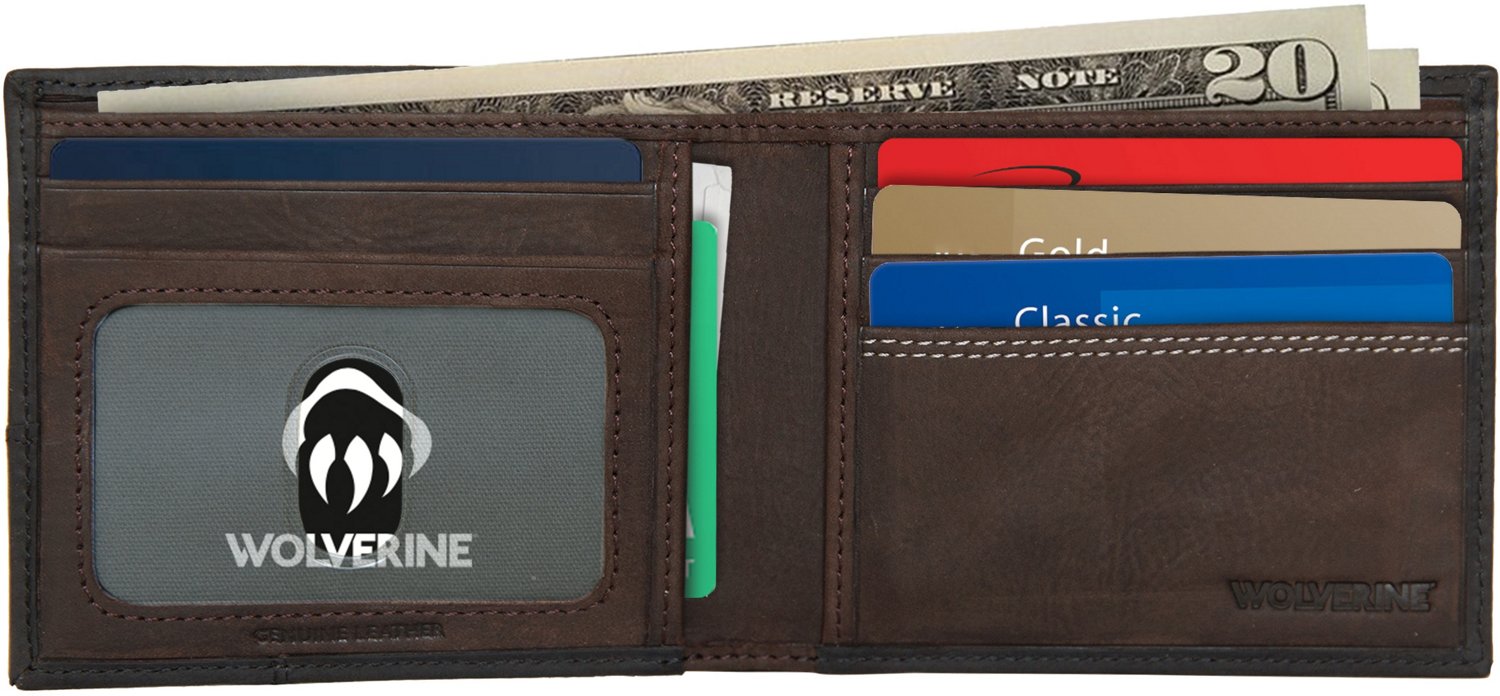 Wolverine Adults' I-90 Durashock Bifold Leather Wallet                                                                           - view number 4