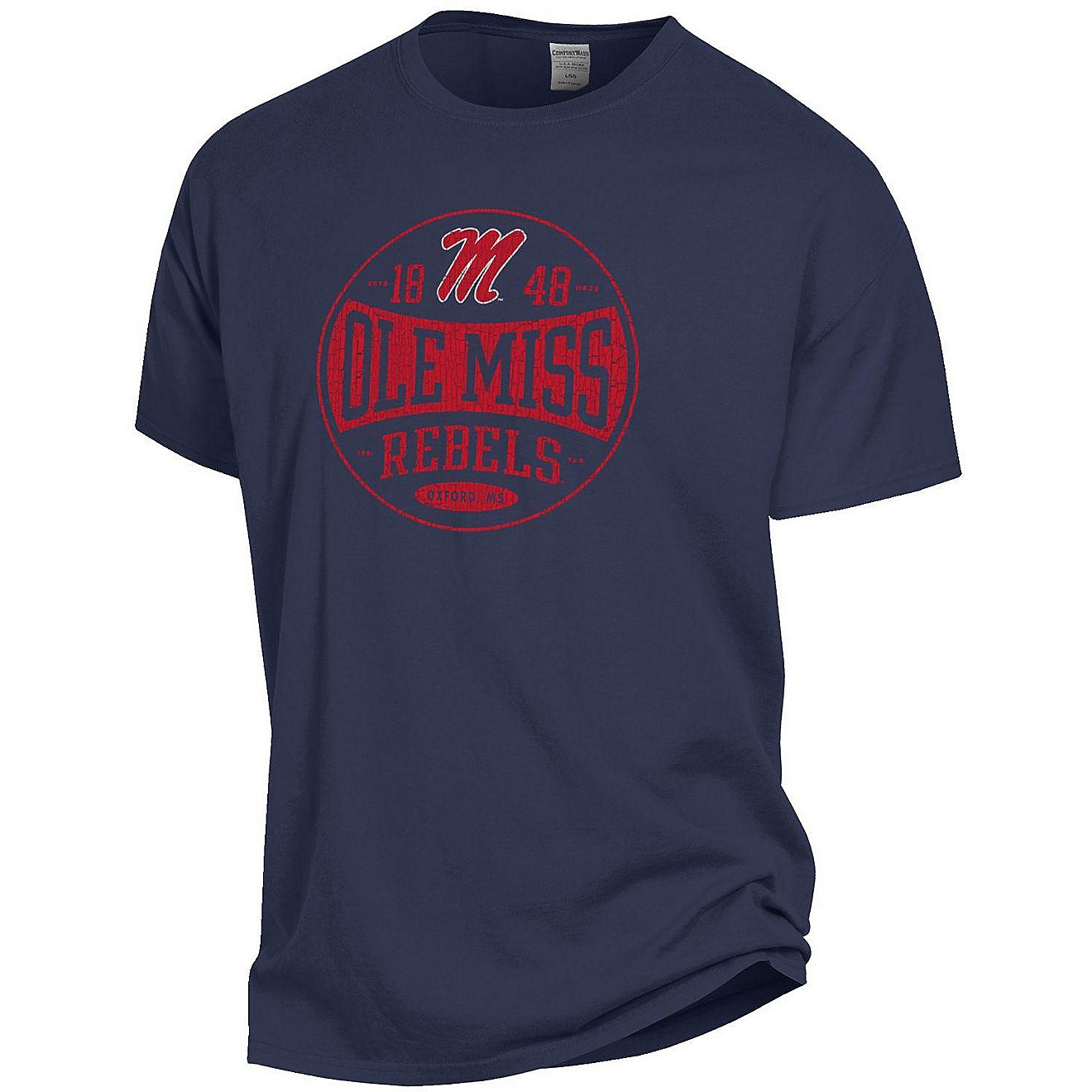 GEAR FOR SPORTS Men's University of Mississippi Comfort Wash Circle Logo T-shirt                                                 - view number 1