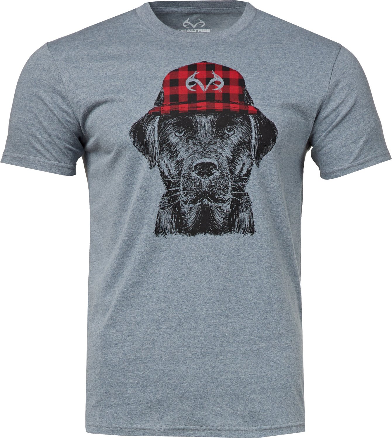Realtree Men's Plaid Hat Lab T-shirt
