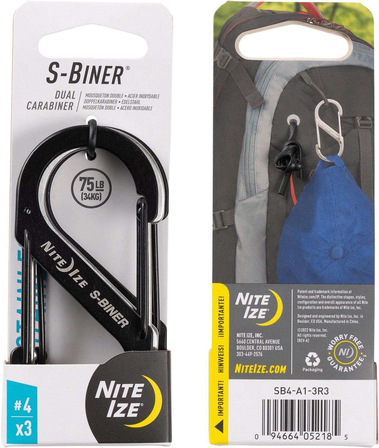 Nite Ize S-Biner Stainless Steel Dual Carabiner 3-Pack - view number 3