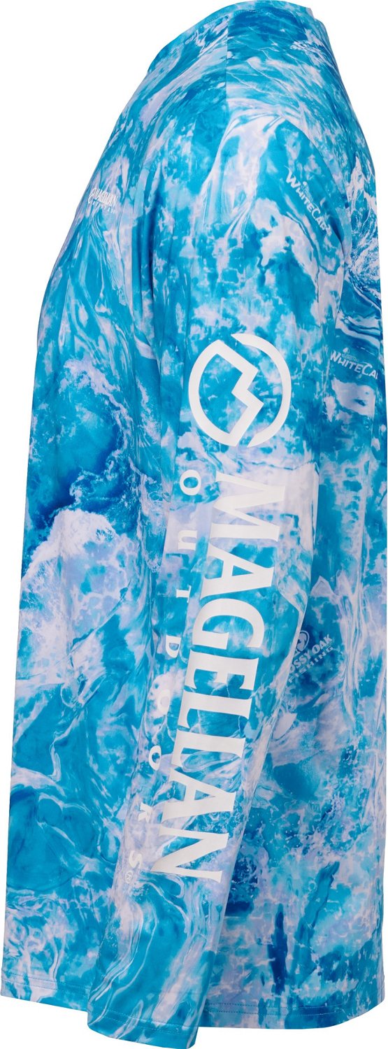 Magellan Outdoors Men's FishGear Mossy Oak Whitecap Long Sleeve Crew T-shirt - view number 3
