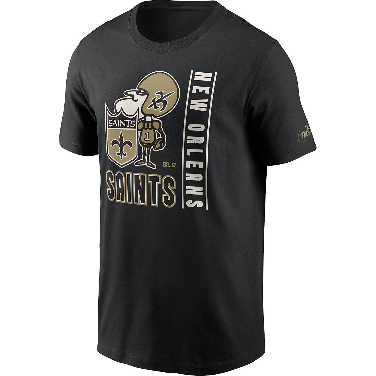 Nike Men's New Orleans Saints Lockup Essential Graphic T-shirt | Academy