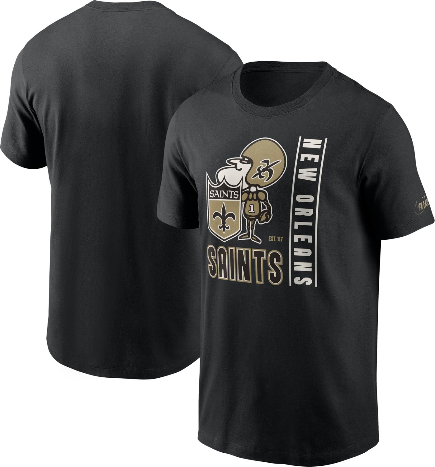 Nike Men's New Orleans Saints Lockup Essential Graphic T-shirt  - view number 3