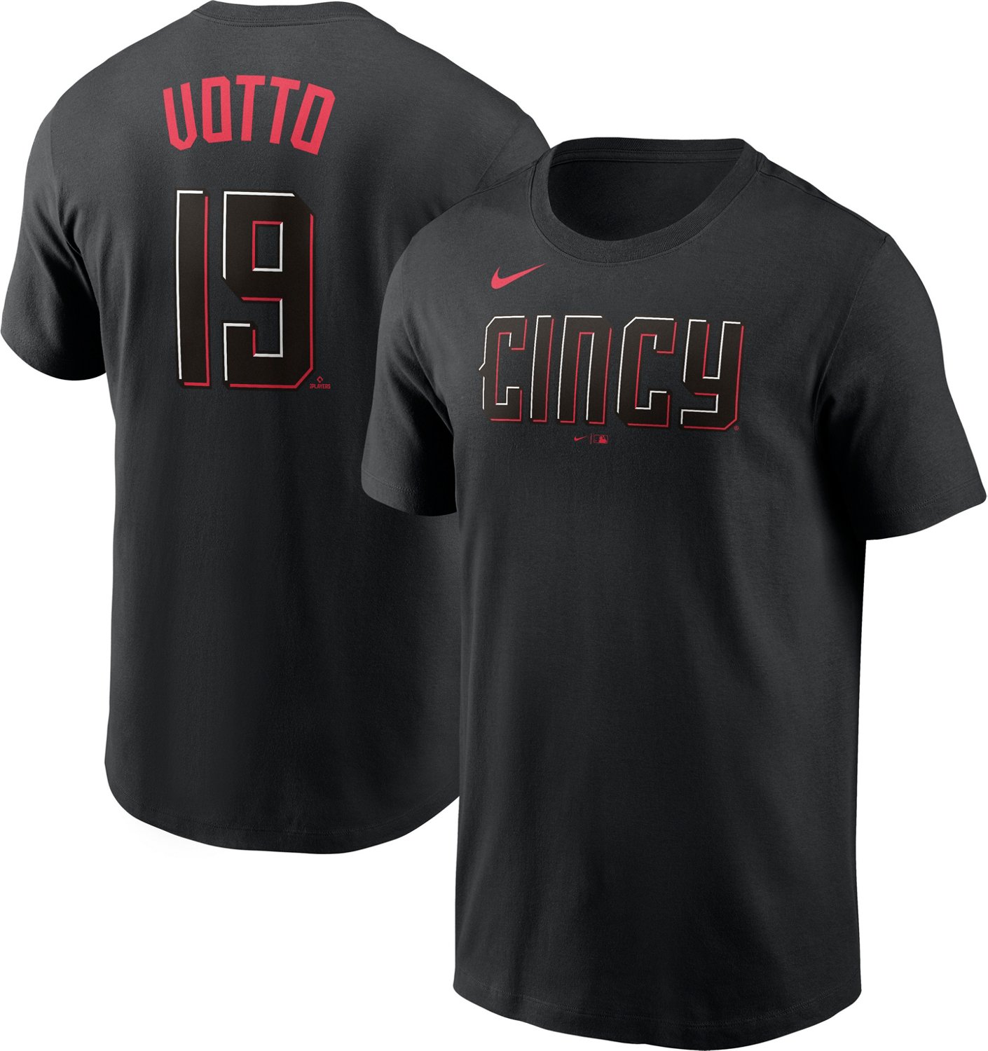 Nike Men's Cincinnati Reds Joey Votto #19 City Connect N&N T-shirt - view number 3