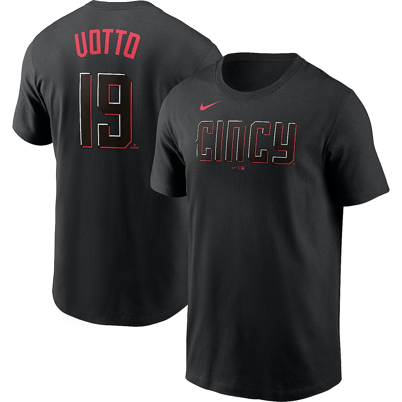 Nike Men's Cincinnati Reds Joey Votto #19 City Connect N&N T-shirt                                                               - view number 3
