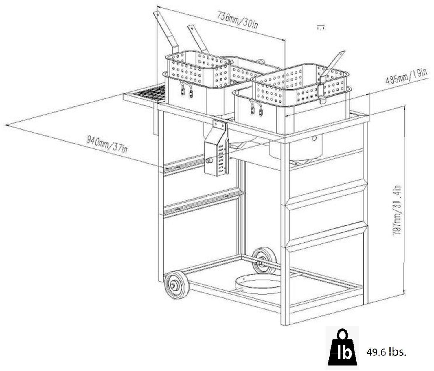 Outdoor Gourmet Fish Fry Cart - view number 5