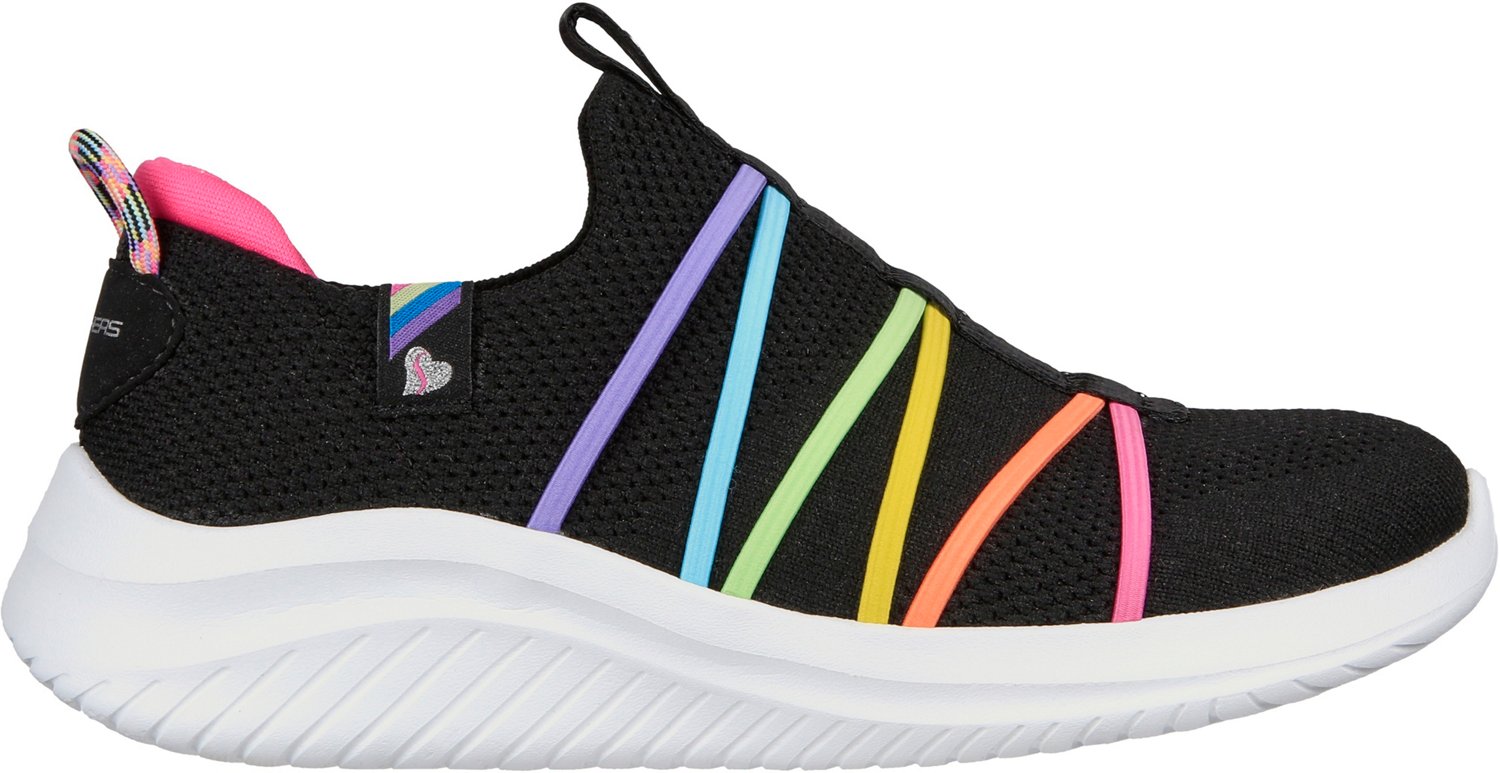 SKECHERS GIrls' Ultra Flex 3.0 Rainbow Lace Shoes | Academy