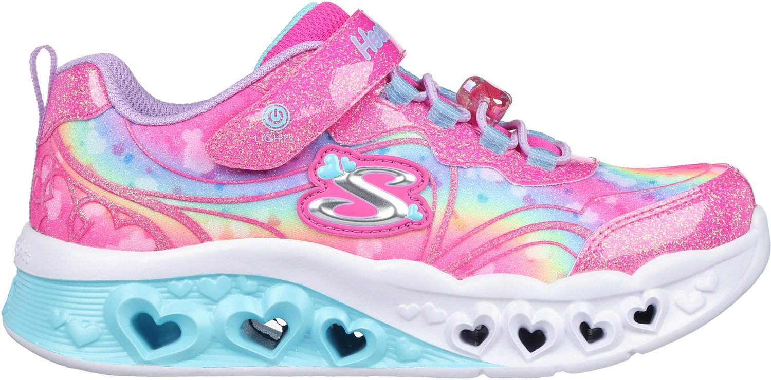 SKECHERS Girls' Flutter Heart Lights Groovy Swirl Shoes | Academy