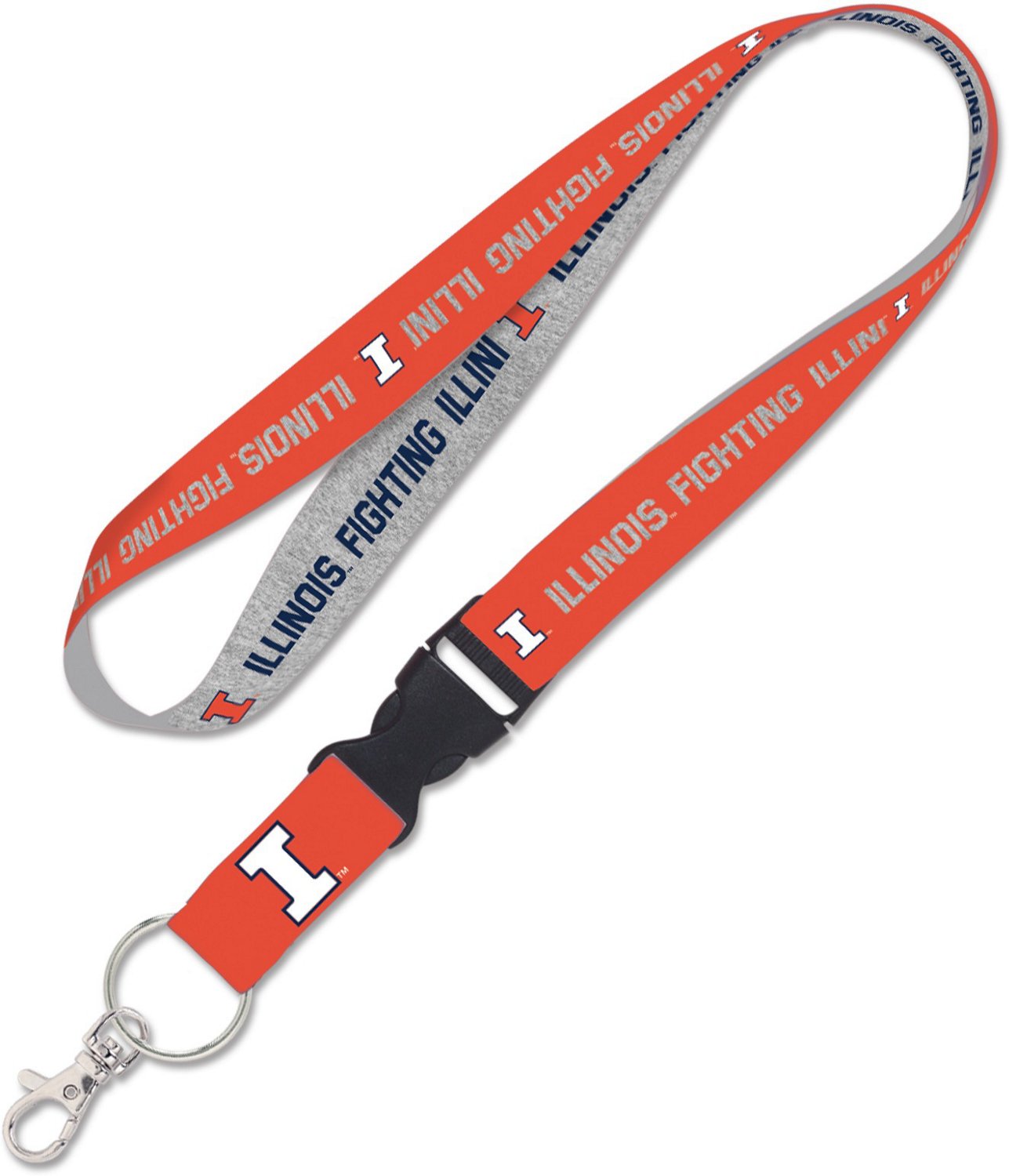 WinCraft University of Illinois 1in Heathered Buckle Lanyard | Academy