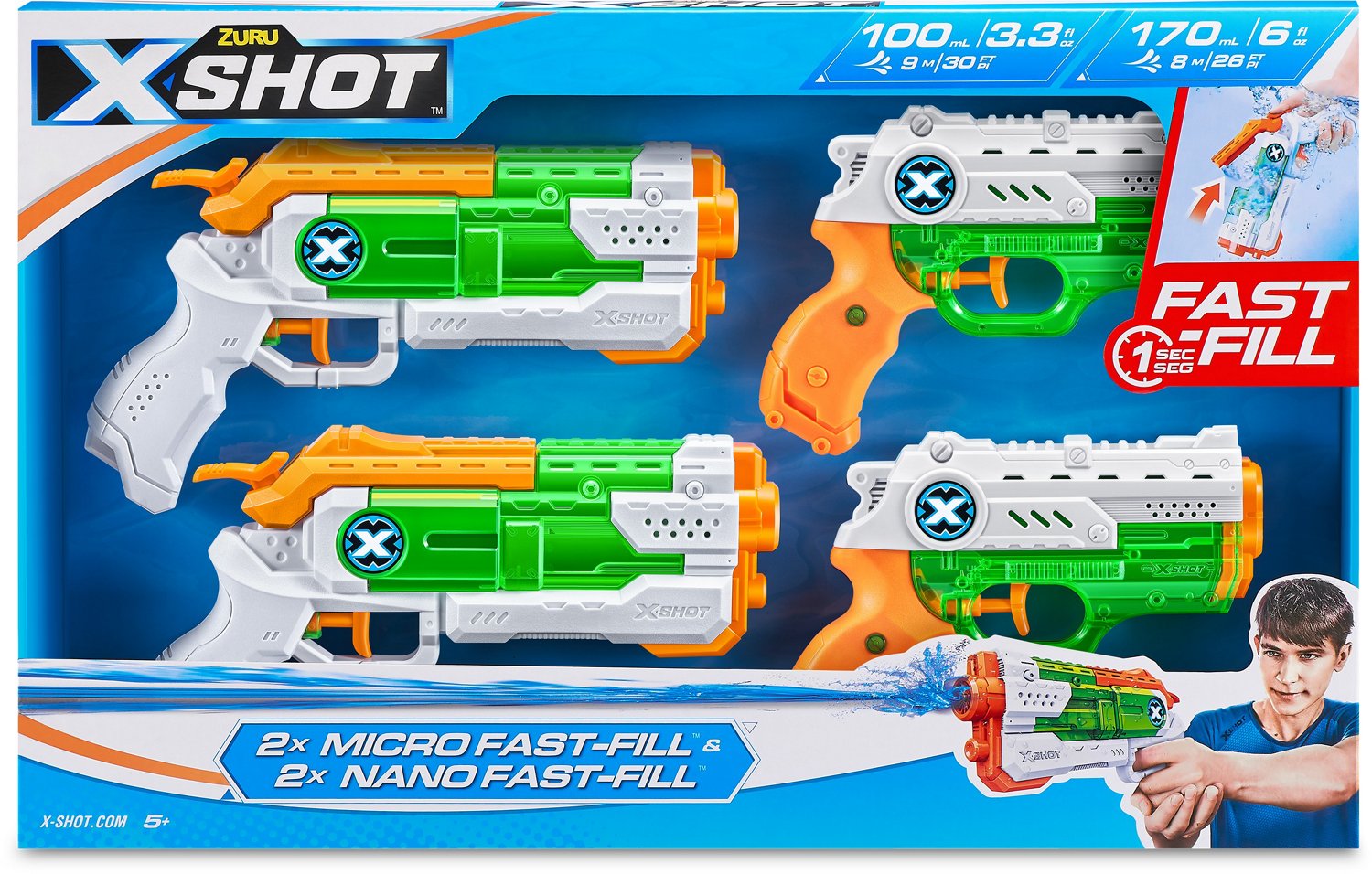 Zuru X-Shot Water Warfare Fast Fill Water Gun Combo Pack                                                                         - view number 3