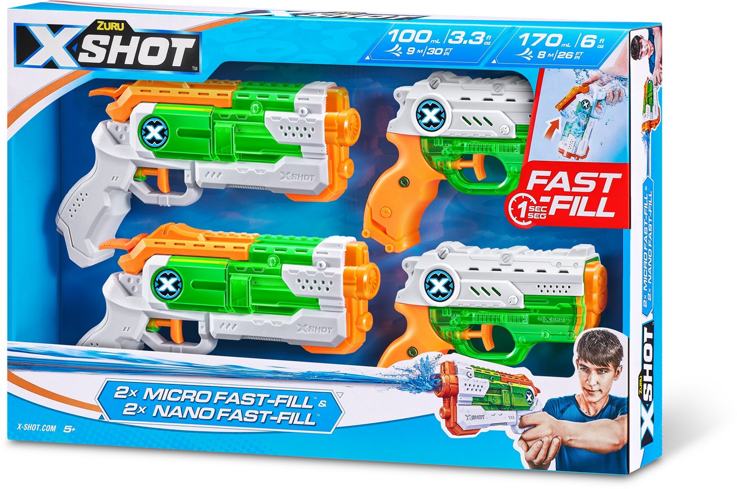 ZURU X-Shot Water Gun Water Warfare, 720ml