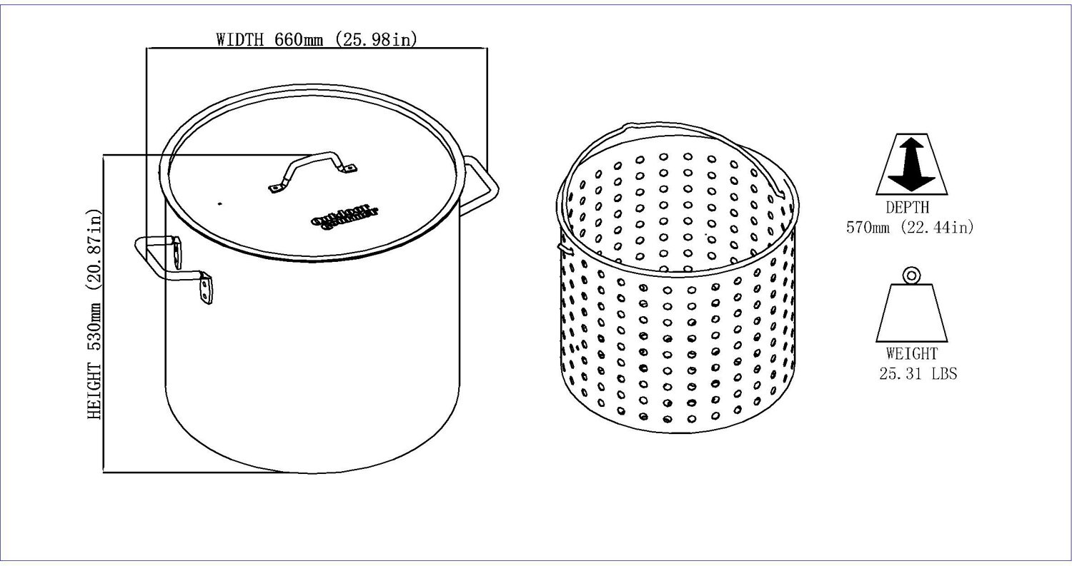 Outdoor Gourmet 120 qt Aluminum Pot Kit