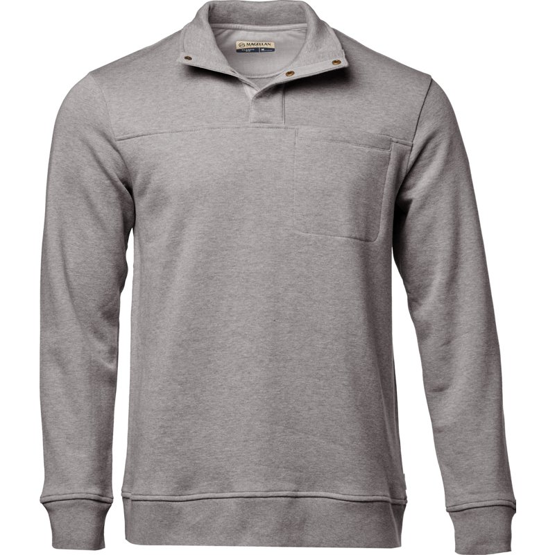 Magellan Outdoors Men's Campfire Mock 1/4 Zip Pullover Castlerock, Medium - Men's Longsleeve Outdoor Tops at Academy Sports