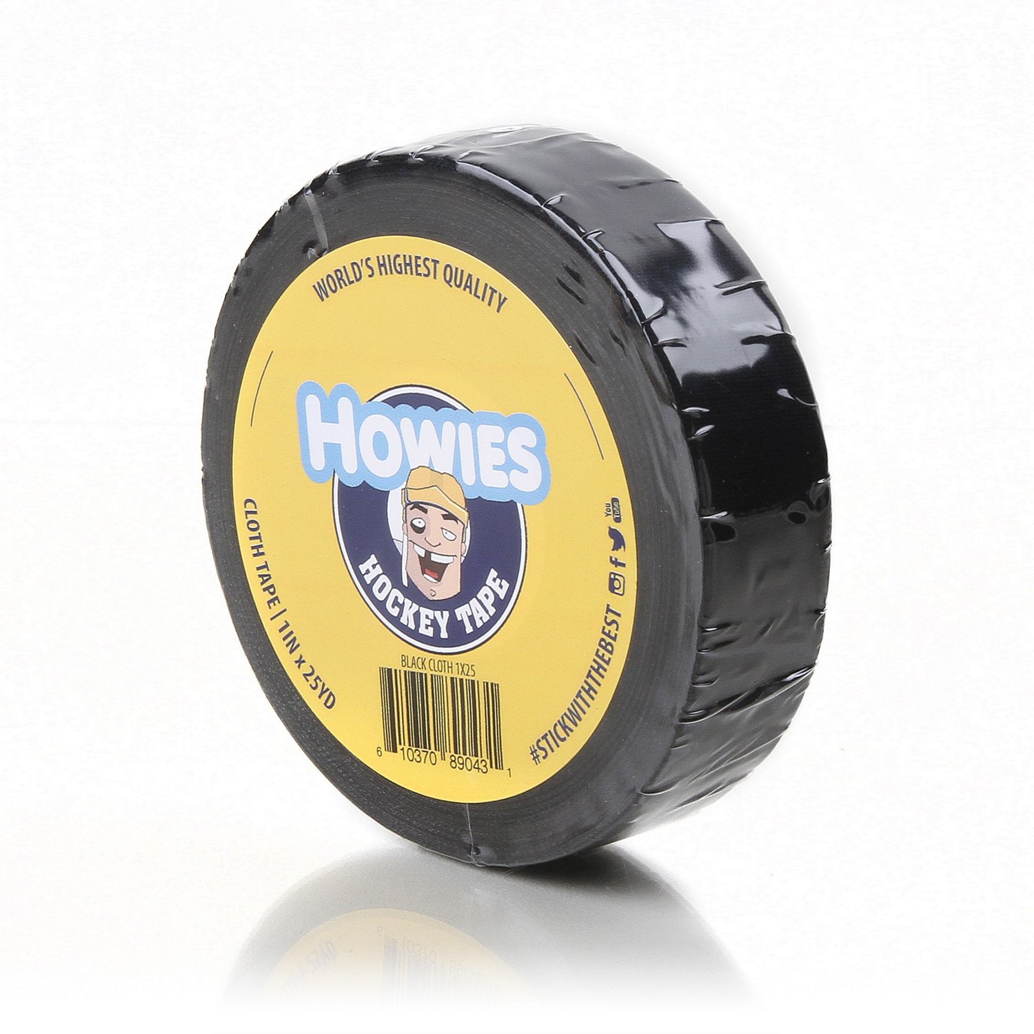 Coband Cohesive Wrap Blue Stretch Howies Black Cloth Stick Tape 1\"x50yd - The Ice Barn Pro And Stretch