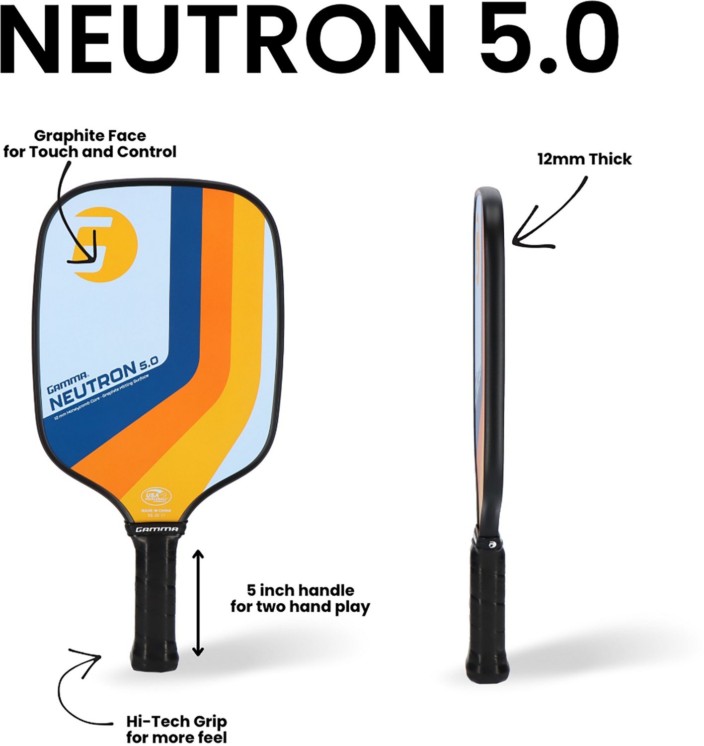 Gamma Neutron 5.0 Pickleball Paddle                                                                                              - view number 3