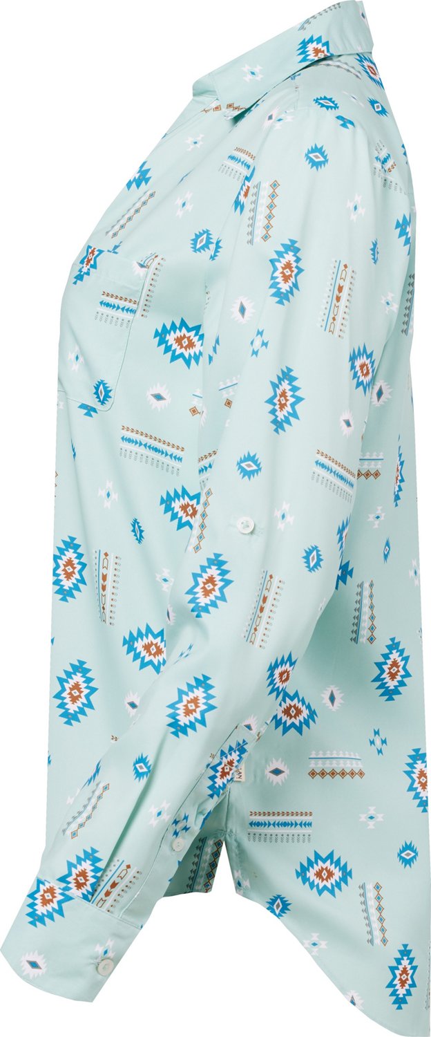 Magellan Outdoors Women's Aransas Pass Long Sleeve Henley Stripe Shirt - view number 3