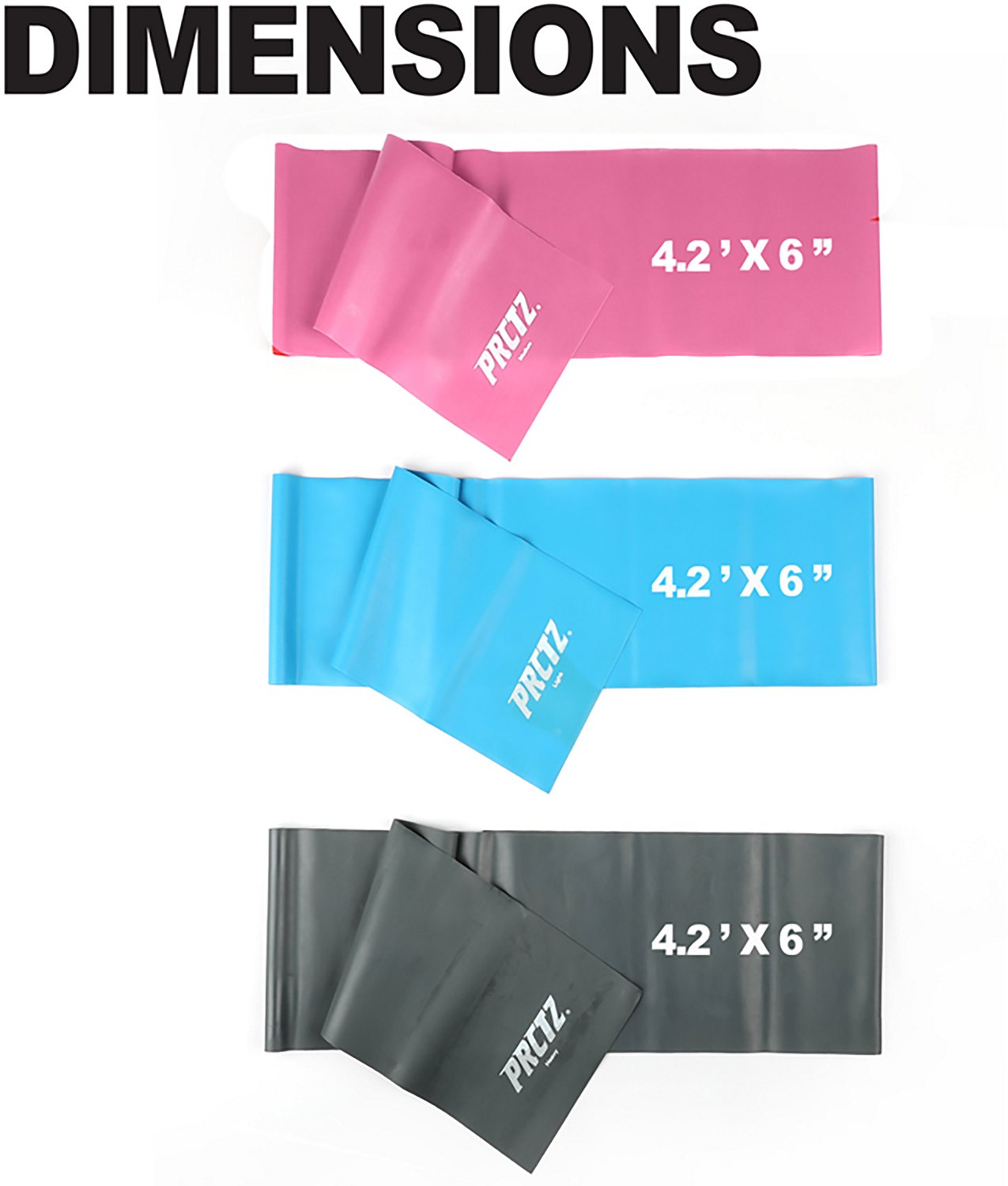 PRCTZ Essential Latex 4ft Stretch Band 3-Pack                                                                                    - view number 4