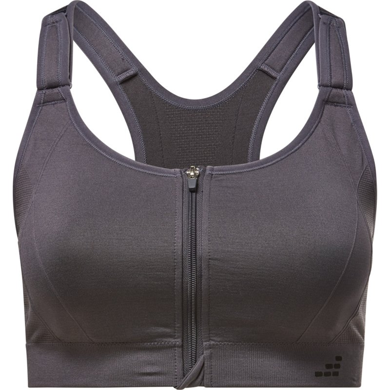 BCG Women's SMLS Zip Front Low Support Plus Size Sports Bra Ebony, 2X - Women's Workout Bras at Academy Sports