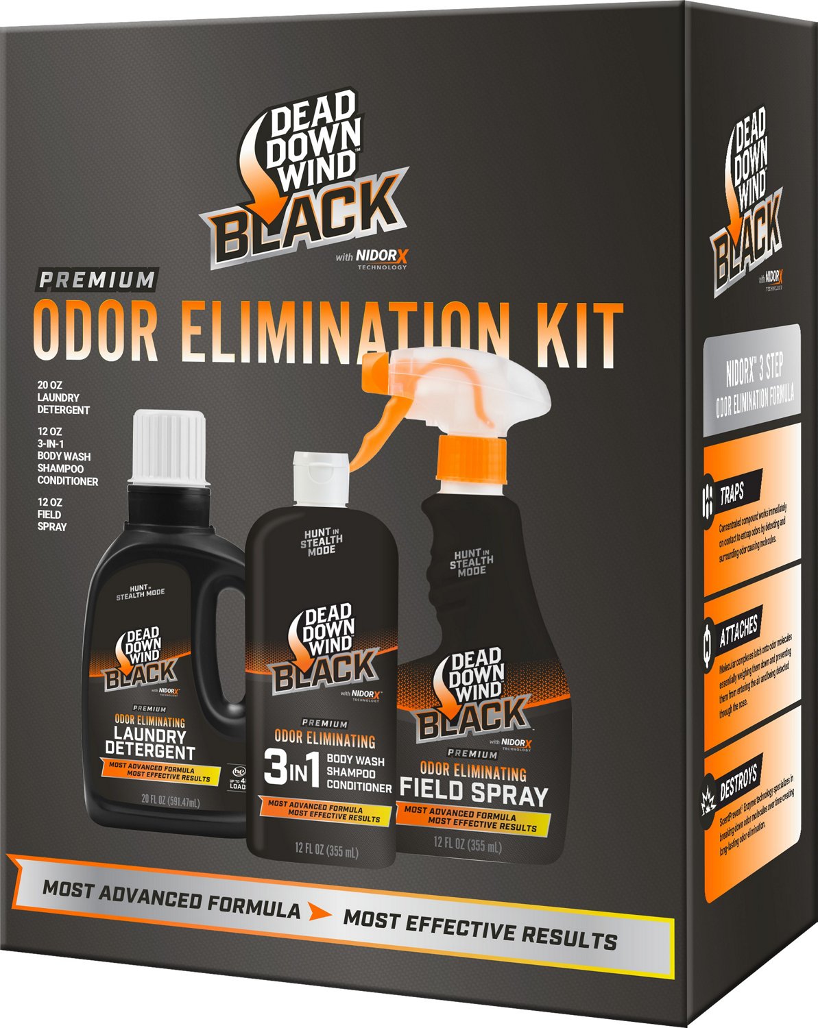 Dead Down Wind 207022 Black Detergent Bodywash and Spray Scent Elimination  Set Brand New