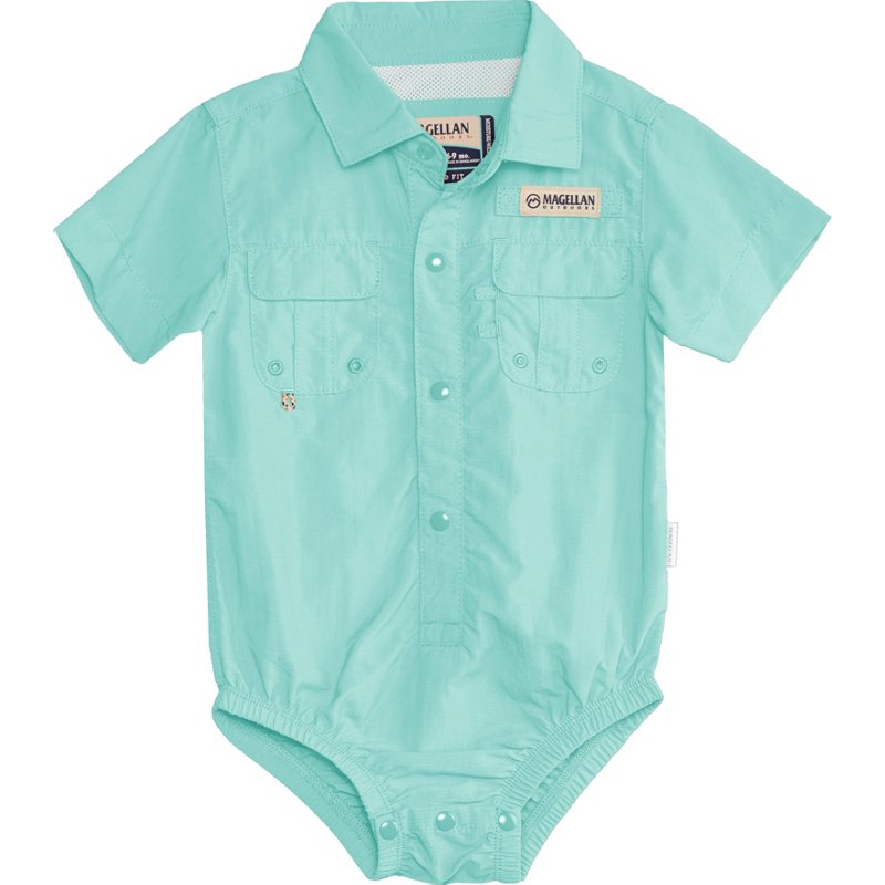 Magellan Outdoors Infant Boys' Laguna Madre Onesie Beach Glass, 12-18 Months Infant - Boy's Athletic Tops at Academy Sports