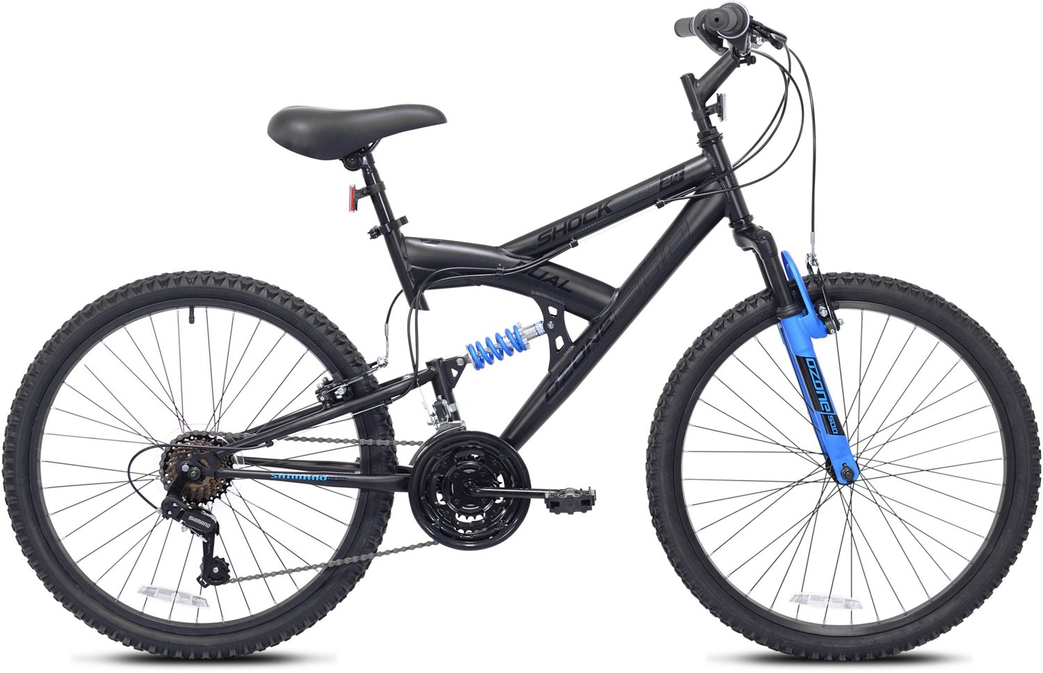 Ozone 500 Boys Shock Force 24 in 21 Speed Full Suspension Mountain Bike Academy