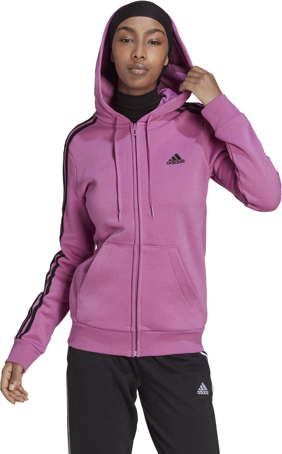 Adidas essentials full zip hot sale hoodie