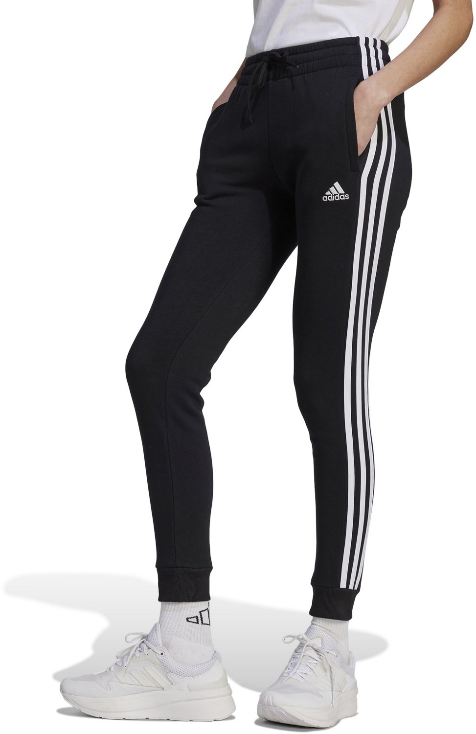 adidas D2M 3 Stripes Cuffed Long Pants Black