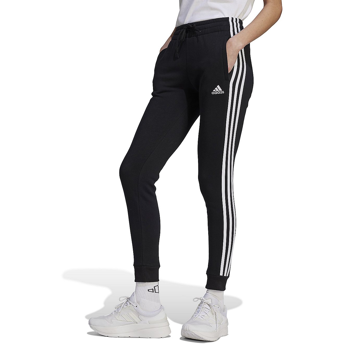 adidas Women's 3 Stripe Fleece Pants | Free Shipping at Academy